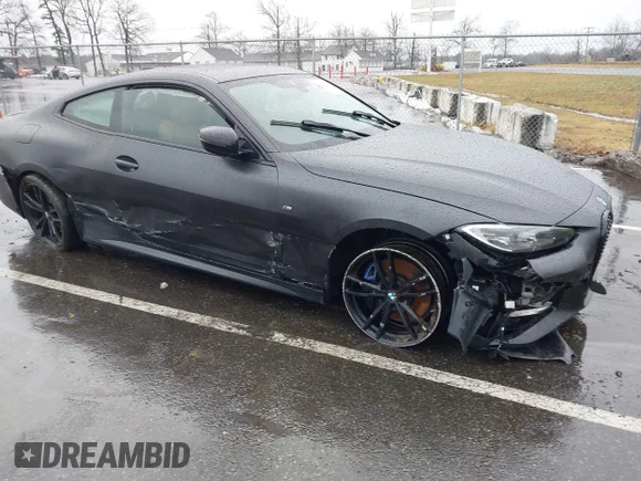 ✅ 2022 BMW 4 Series M440i xDrive • VIN: WBA13AR03NCK53353 • Lot: 44018111. Listed on IAAI with 50,055 mi. Free auction sales archive from the USA and detailed vehicle history report at DreamBid. Image 1.