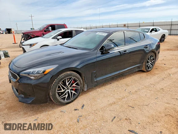✅ 2023 Kia Stinger GT-Line • VIN: KNAE35LD6P6128403 • Лот: 56146816. Опубликован ранее на Copart с пробегом 36 329 миль. Бесплатный доступ к архиву аукционных продаж из США и подробный отчёт об истории автомобиля на DreamBid. Изображение 1.