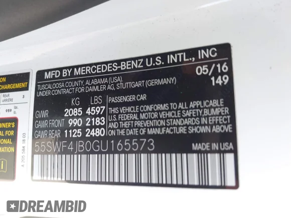 ✅ 2016 Mercedes-Benz C 300 • VIN: 55SWF4JB0GU165573 • Lot: 45287625. Wystawiony na IAAI z przebiegiem Nie podano. Bezpłatny archiwum sprzedaży aukcyjnych z USA i szczegółowy raport historii pojazdu na DreamBid. Zdjęcie 9.