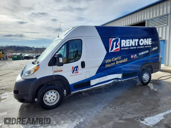 ✅ 2021 Ram ProMaster Cargo • VIN: 3C6LRVDG4ME530967 • Lot: 46477676. Listed on Copart with 75,551 mi. Free auction sales archive from the USA and detailed vehicle history report at DreamBid. Image 1.