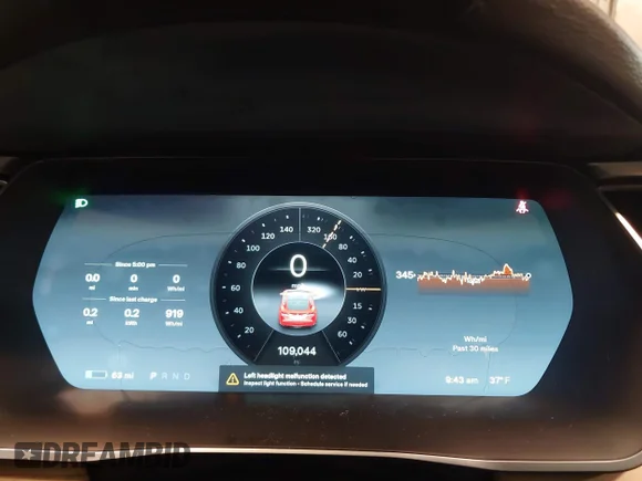 ✅ 2014 Tesla Model S 60 • VIN: 5YJSA1H1XEFP55013 • Lot: 41212890. Listed on IAAI with 109,044 mi. Free auction sales archive from the USA and detailed vehicle history report at DreamBid. Image 7.