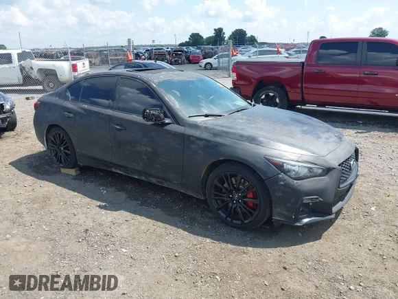 ✅ 2022 Infiniti Q50 Red Sport 400 • VIN: JN1FV7DR5NM390321 • Лот: 42763421. Опубликован ранее на IAAI с пробегом 57 184 миль. Бесплатный доступ к архиву аукционных продаж из США и подробный отчёт об истории автомобиля на DreamBid. Изображение 1.