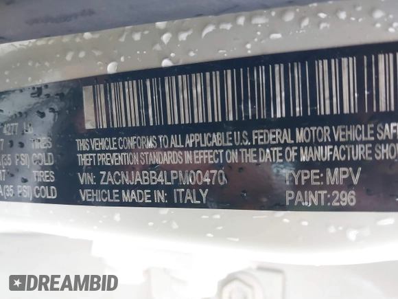 ✅ 2020 Jeep Renegade Latitude • VIN: ZACNJABB4LPM00470 • Lot: 43076475. Wystawiony na IAAI z przebiegiem 90 048 mil. Bezpłatny archiwum sprzedaży aukcyjnych z USA i szczegółowy raport historii pojazdu na DreamBid. Zdjęcie 9.
