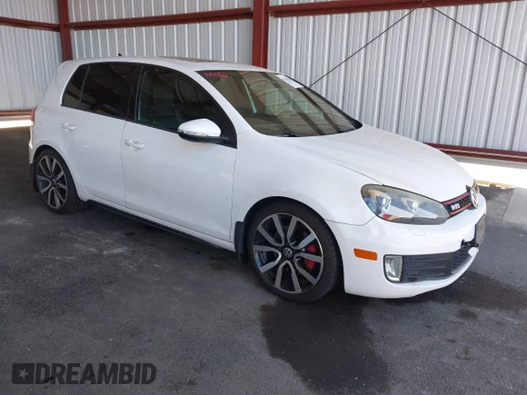 ✅ 2012 Volkswagen Golf GTI PZEV • VIN: WVWGD7AJ3CW234749 • Lot: 45470896. Listed on IAAI with 171,938 mi. Free auction sales archive from the USA and detailed vehicle history report at DreamBid. Image 1.