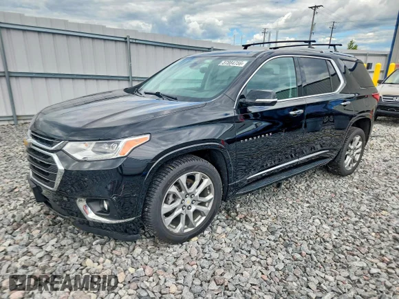 ✅ 2018 Chevrolet Traverse Premier • VIN: 1GNEVJKW0JJ222717 • Lot: 57884756. Listed on Copart with 112,857 mi. Free auction sales archive from the USA and detailed vehicle history report at DreamBid. Image 1.