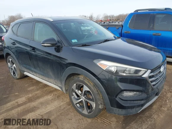 ✅ 2017 Hyundai Tucson Limited • VIN: KM8J3CA24HU502636 • Lot: 44472190. Listed on IAAI with 130,535 mi. Free auction sales archive from the USA and detailed vehicle history report at DreamBid. Image 1.