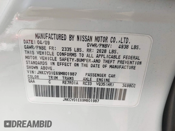 ✅ 2009 Infiniti M • VIN: JNKCY01E69M801987 • Лот: 43700577. Опубликован ранее на IAAI с пробегом 188 223 миль. Бесплатный доступ к архиву аукционных продаж из США и подробный отчёт об истории автомобиля на DreamBid. Изображение 9.
