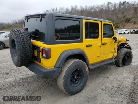 ✅ 2020 Jeep Wrangler Unlimited Sport • VIN: 1C4HJXDN9LW171944 • Lot: 69314822. Wystawiony na Copart z przebiegiem 53 391 mil. Bezpłatny archiwum sprzedaży aukcyjnych z USA i szczegółowy raport historii pojazdu na DreamBid. Zdjęcie 3.
