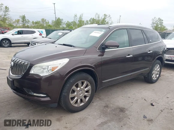 ✅ 2015 Buick Enclave Leather • VIN: 5GAKRBKD3FJ244336 • Lot: 45020669. Wystawiony na IAAI z przebiegiem 163 945 mil. Bezpłatny archiwum sprzedaży aukcyjnych z USA i szczegółowy raport historii pojazdu na DreamBid. Zdjęcie 2.