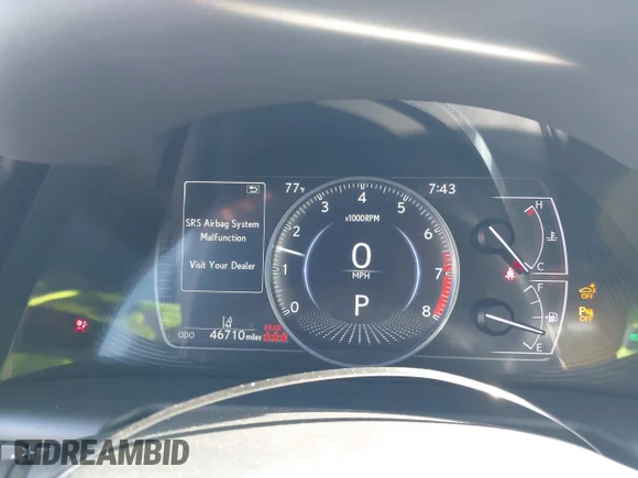 ✅ 2022 Lexus ES 250 • VIN: 58AD11D10NU010247 • Lot: 45453535. Listed on IAAI with 46,710 mi. Free auction sales archive from the USA and detailed vehicle history report at DreamBid. Image 7.