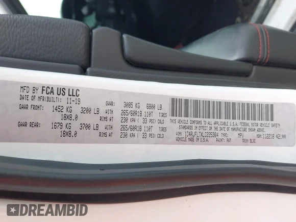 ✅ 2020 Jeep Grand Cherokee Trailhawk • VIN: 1C4RJFLTXLC225364 • Лот: 45042920. Опубліковано раніше на IAAI з пробігом 134 941 миль. Безкоштовний доступ до архіву аукціонних продажів зі США та докладний звіт про історію автомобіля на DreamBid. Зображення 9.