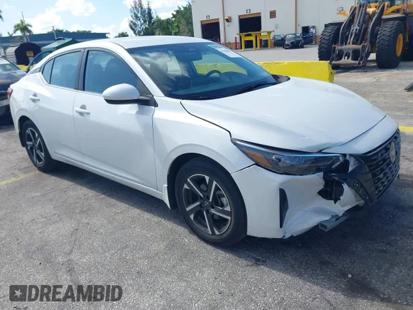 ✅ 2025 Nissan Sentra SV • VIN: 3N1AB8CV0SY341026 • Лот: 45498872. Опубликован ранее на IAAI с пробегом 25 651 миль. Бесплатный доступ к архиву аукционных продаж из США и подробный отчёт об истории автомобиля на DreamBid. Изображение 1.