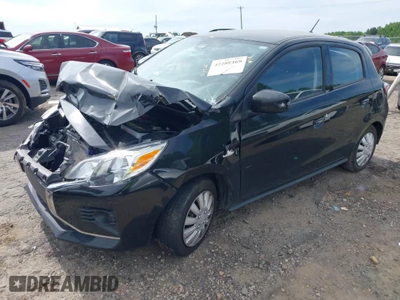 ✅ 2021 Mitsubishi Mirage ES • VIN: ML32AUHJ9MH010224 • Лот: 42288469. Опубліковано раніше на IAAI з пробігом 74 448 миль. Безкоштовний доступ до архіву аукціонних продажів зі США та докладний звіт про історію автомобіля на DreamBid. Зображення 2.