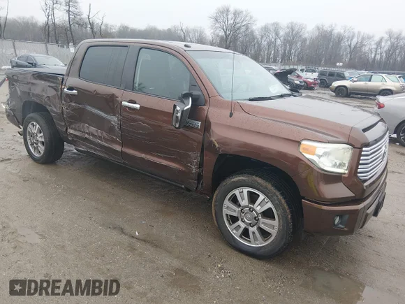 ✅ 2015 Toyota Tundra Platinum • VIN: 5TFAY5F12FX421700 • Лот: 44386593. Опубліковано раніше на IAAI з пробігом 236 995 миль. Безкоштовний доступ до архіву аукціонних продажів зі США та докладний звіт про історію автомобіля на DreamBid. Зображення 1.