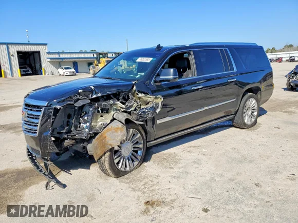 ✅ 2020 Cadillac Escalade ESV Platinum • VIN: 1GYS3KKJ9LR182776 • Лот: 76253595. Опубликован ранее на Copart с пробегом Не указан. Бесплатный доступ к архиву аукционных продаж из США и подробный отчёт об истории автомобиля на DreamBid. Изображение 1.