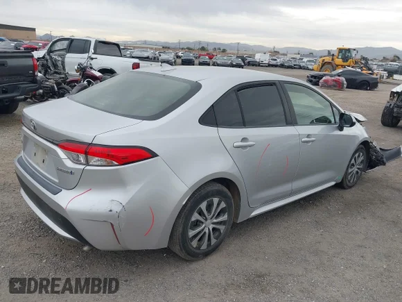 ✅ 2022 Toyota Corolla Hybrid LE • VIN: JTDEAMDE8N3009583 • Lot: 44206710. Wystawiony na IAAI z przebiegiem 92 405 mil. Bezpłatny archiwum sprzedaży aukcyjnych z USA i szczegółowy raport historii pojazdu na DreamBid. Zdjęcie 4.