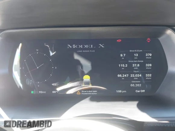 ✅ 2020 Tesla Model X Long Range • VIN: 5YJXCBE20LF239761 • Лот: 41289966. Опубліковано раніше на IAAI з пробігом 66 262 миль. Безкоштовний доступ до архіву аукціонних продажів зі США та докладний звіт про історію автомобіля на DreamBid. Зображення 7.