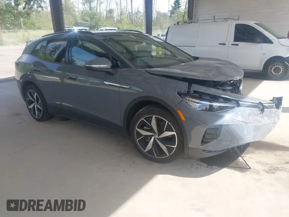✅ 2023 Volkswagen ID.4 Pro S • VIN: 1V2FMPE82PC011398 • Lot: 42583220. Listed on IAAI with 27,117 mi. Free auction sales archive from the USA and detailed vehicle history report at DreamBid. Image 1.