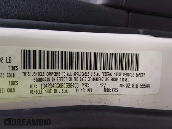 ✅ 2011 Dodge Durango Crew • VIN: 1D4RD4GG0BC598455 • Лот: 45223301. Опубліковано раніше на IAAI з пробігом 194 989 миль. Безкоштовний доступ до архіву аукціонних продажів зі США та докладний звіт про історію автомобіля на DreamBid. Зображення 9.