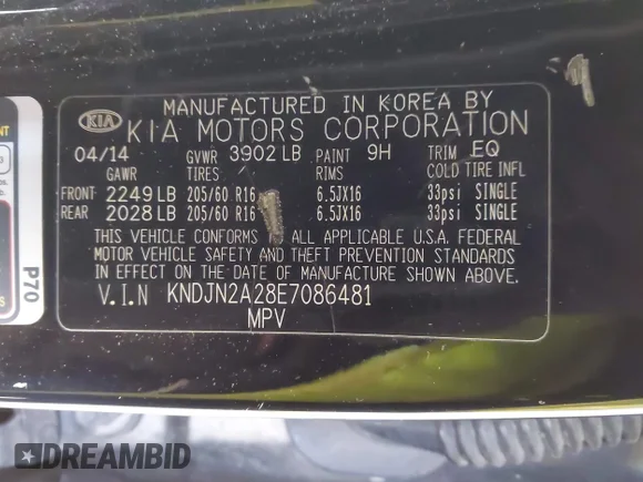 ✅ 2014 Kia Soul • VIN: KNDJN2A28E7086481 • Lot: 44030767. Wystawiony na IAAI z przebiegiem 118 223 mil. Bezpłatny archiwum sprzedaży aukcyjnych z USA i szczegółowy raport historii pojazdu na DreamBid. Zdjęcie 9.