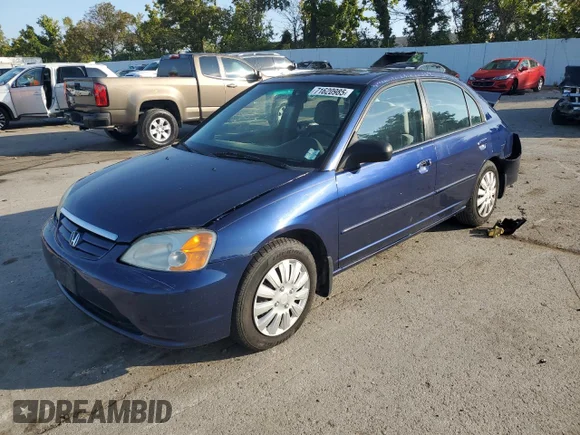 ✅ 2002 Honda Civic • VIN: JHMES26802S001972 • Lot: 71620985. Listed on Copart with 236,914 mi. Free auction sales archive from the USA and detailed vehicle history report at DreamBid. Image 1.