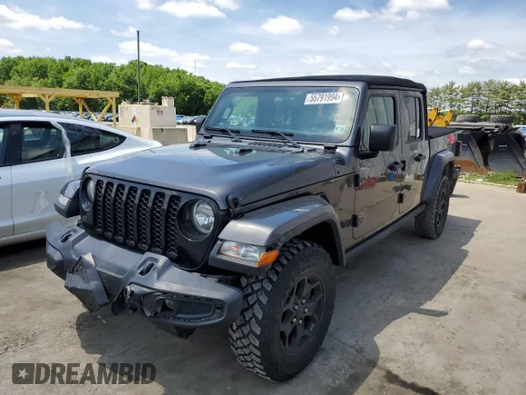 ✅ 2021 Jeep Gladiator Sport S • VIN: 1C6HJTAG0ML586532 • Лот: 55791994. Опубликован ранее на Copart с пробегом 37 700 миль. Бесплатный доступ к архиву аукционных продаж из США и подробный отчёт об истории автомобиля на DreamBid. Изображение 1.