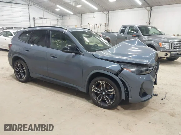 ✅ 2024 BMW X1 M35i • VIN: WBX13EF01R5X92758 • Lot: 44818128. Listed on IAAI with 30,955 mi. Free auction sales archive from the USA and detailed vehicle history report at DreamBid. Image 1.