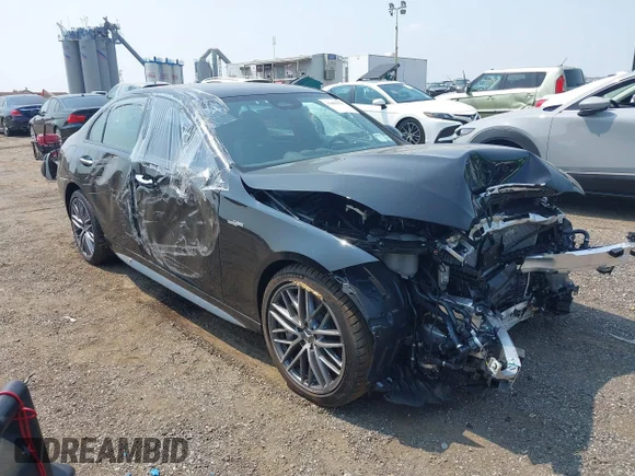 ✅ 2025 Mercedes-Benz C 43 AMG • VIN: W1KAF8HB3SR283652 • Lot: 42865971. Listed on IAAI with 1,287 mi. Free auction sales archive from the USA and detailed vehicle history report at DreamBid. Image 1.