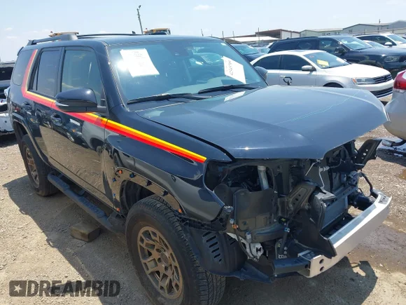 ✅ 2023 Toyota 4Runner 40th Anniversary Edition • VIN: JTEUU5JR6P6143179 • Lot: 42343709. Listed on IAAI with 21,527 mi. Free auction sales archive from the USA and detailed vehicle history report at DreamBid. Image 1.