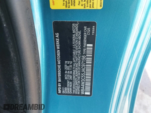 ✅ 2018 BMW 4 Series 430i • VIN: WBA4W3C55JAC97156 • Lot: 43989317. Wystawiony na IAAI z przebiegiem 78 280 mil. Bezpłatny archiwum sprzedaży aukcyjnych z USA i szczegółowy raport historii pojazdu na DreamBid. Zdjęcie 9.