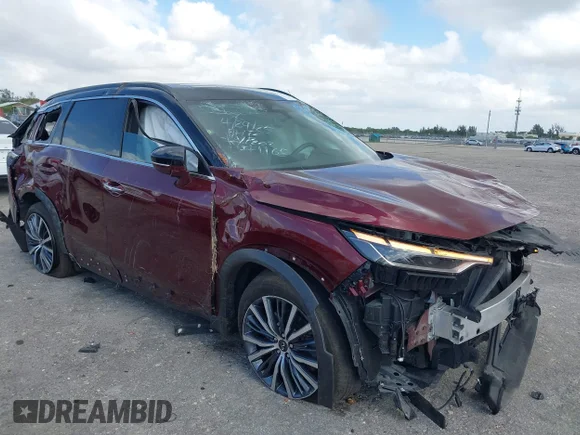 ✅ 2023 Infiniti QX60 Autograph • VIN: 5N1DL1HT6PC331165 • Lot: 42126385. Listed on IAAI with 31,624 mi. Free auction sales archive from the USA and detailed vehicle history report at DreamBid. Image 1.