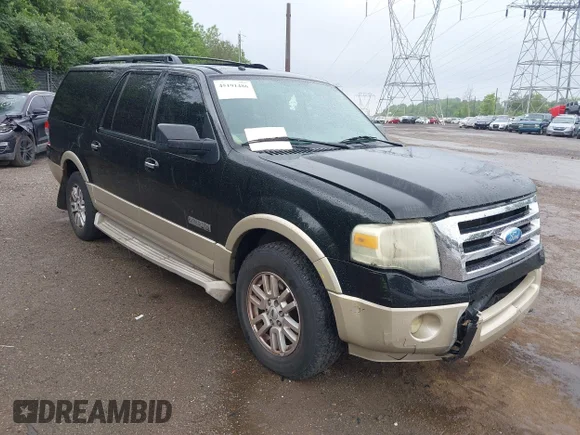 ✅ 2007 Ford Expedition Max Eddie Bauer • VIN: 1FMFK18547LA08049 • Лот: 45191486. Опубліковано раніше на IAAI з пробігом 216 874 миль. Безкоштовний доступ до архіву аукціонних продажів зі США та докладний звіт про історію автомобіля на DreamBid. Зображення 1.