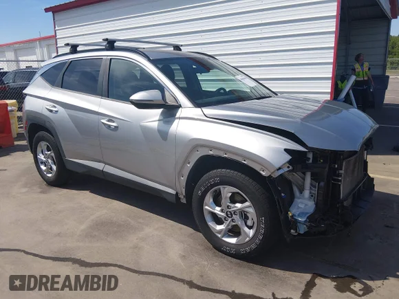 ✅ 2022 Hyundai Tucson SEL • VIN: 5NMJBCAE3NH090777 • Lot: 45069694. Listed on IAAI with 58,474 mi. Free auction sales archive from the USA and detailed vehicle history report at DreamBid. Image 1.