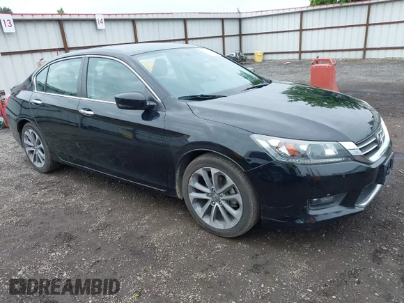 ✅ 2014 Honda Accord Sport • VIN: 1HGCR2F52EA118412 • Lot: 45209528. Listed on IAAI with 96,887 mi. Free auction sales archive from the USA and detailed vehicle history report at DreamBid. Image 1.