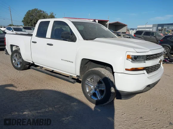 ✅ 2018 Chevrolet Silverado 1500 Custom • VIN: 1GCRCPEH1JZ124958 • Lot: 43527036. Listed on IAAI with 111,320 mi. Free auction sales archive from the USA and detailed vehicle history report at DreamBid. Image 1.