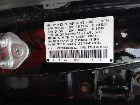 ✅ 2010 Honda Accord EX-L • VIN: 1HGCP2F86AA014323 • Lot: 44356735. Wystawiony na IAAI z przebiegiem 190 610 mil. Bezpłatny archiwum sprzedaży aukcyjnych z USA i szczegółowy raport historii pojazdu na DreamBid. Zdjęcie 9.