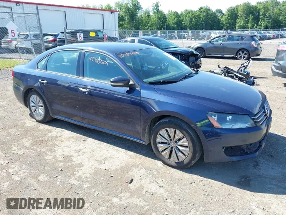 ✅ 2015 Volkswagen Passat S • VIN: 1VWAT7A32FC004522 • Lot: 45385605. Listed on IAAI with 196,273 mi. Free auction sales archive from the USA and detailed vehicle history report at DreamBid. Image 1.