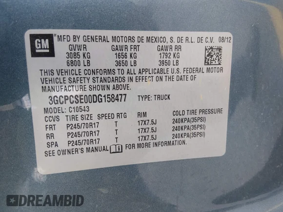✅ 2013 Chevrolet Silverado 1500 LT • VIN: 3GCPCSE00DG158477 • Лот: 45383462. Опубликован ранее на IAAI с пробегом 157 159 миль. Бесплатный доступ к архиву аукционных продаж из США и подробный отчёт об истории автомобиля на DreamBid. Изображение 9.
