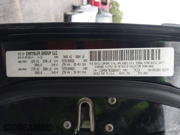 ✅ 2013 Ram 1500 Express • VIN: 1C6RR6KT8DS664071 • Lot: 43289004. Wystawiony na IAAI z przebiegiem 179 911 mil. Bezpłatny archiwum sprzedaży aukcyjnych z USA i szczegółowy raport historii pojazdu na DreamBid. Zdjęcie 9.