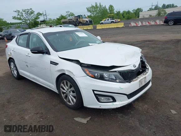 ✅ 2015 Kia Optima EX • VIN: 5XXGN4A76FG407590 • Лот: 45180577. Опубликован ранее на IAAI с пробегом 63 169 миль. Бесплатный доступ к архиву аукционных продаж из США и подробный отчёт об истории автомобиля на DreamBid. Изображение 1.