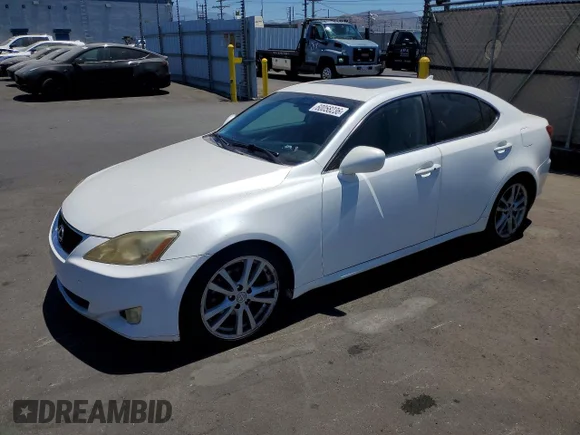 ✅ 2007 Lexus IS 250 • VIN: JTHBK262472032387 • Lot: 60058236. Listed on Copart with 105,140 mi. Free auction sales archive from the USA and detailed vehicle history report at DreamBid. Image 1.