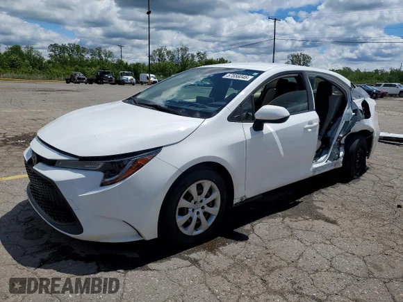 ✅ 2021 Toyota Corolla LE • VIN: JTDEPMAE6MJ145160 • Lot: 57556046. Wystawiony na Copart z przebiegiem 38 852 mil. Bezpłatny archiwum sprzedaży aukcyjnych z USA i szczegółowy raport historii pojazdu na DreamBid. Zdjęcie 1.