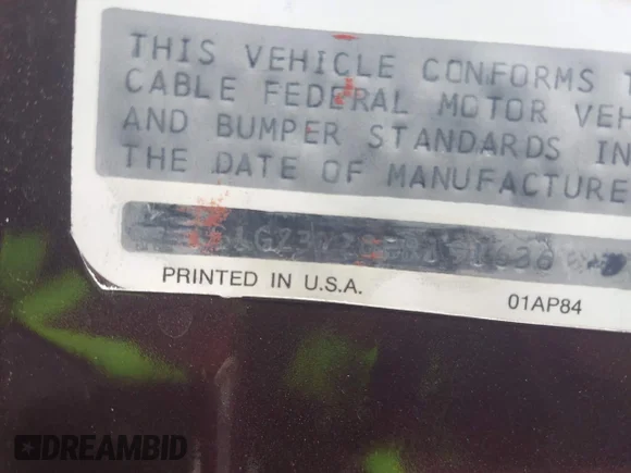 ✅ 1985 Chevrolet Monte Carlo Sport • VIN: 1G1GZ37Z0FR191636 • Lot: 42941028. Wystawiony na IAAI z przebiegiem 63 817 mil. Bezpłatny archiwum sprzedaży aukcyjnych z USA i szczegółowy raport historii pojazdu na DreamBid. Zdjęcie 9.