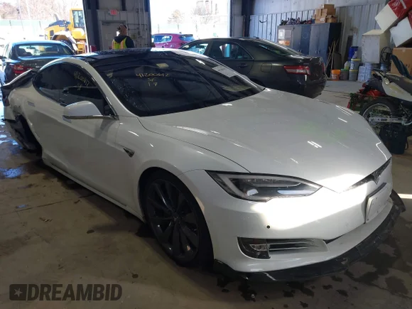 ✅ 2016 Tesla Model S 90D • VIN: 5YJSA1E2XGF158976 • Lot: 41200612. Listed on IAAI with 46,727 mi. Free auction sales archive from the USA and detailed vehicle history report at DreamBid. Image 1.