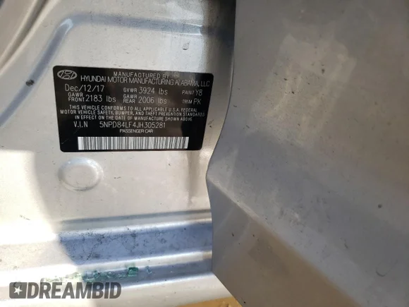 ✅ 2018 Hyundai Elantra SEL • VIN: 5NPD84LF4JH305281 • Lot: 71576842. Wystawiony na Copart z przebiegiem 79 177 mil. Bezpłatny archiwum sprzedaży aukcyjnych z USA i szczegółowy raport historii pojazdu na DreamBid. Zdjęcie 15.