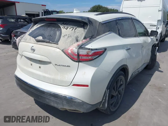 ✅ 2017 Nissan Murano SV • VIN: 5N1AZ2MG2HN161067 • Lot: 43307407. Wystawiony na IAAI z przebiegiem 177 992 mil. Bezpłatny archiwum sprzedaży aukcyjnych z USA i szczegółowy raport historii pojazdu na DreamBid. Zdjęcie 4.
