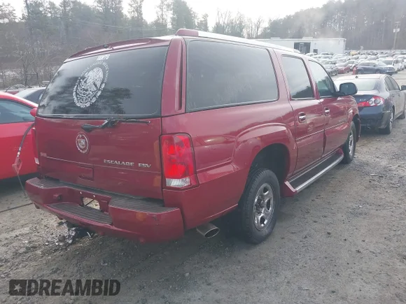 ✅ 2004 Cadillac Escalade ESV Platinum Edition • VIN: 3GYFK66N44G263162 • Лот: 43915675. Опубліковано раніше на IAAI з пробігом 235 185 миль. Безкоштовний доступ до архіву аукціонних продажів зі США та докладний звіт про історію автомобіля на DreamBid. Зображення 4.