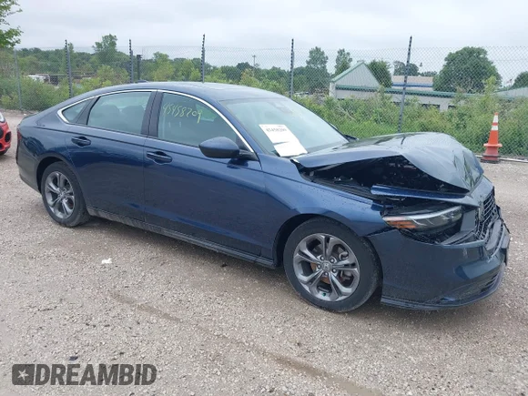 ✅ 2023 Honda Accord EX • VIN: 1HGCY1F38PA050177 • Lot: 45458209. Listed on IAAI with 44,488 mi. Free auction sales archive from the USA and detailed vehicle history report at DreamBid. Image 1.