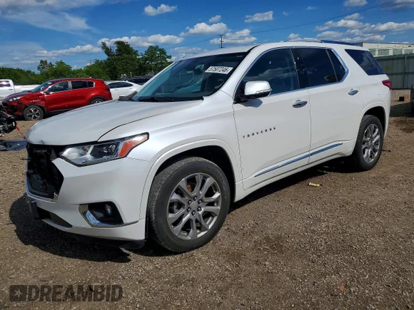 ✅ 2018 Chevrolet Traverse Premier • VIN: 1GNERKKW0JJ177658 • Lot: 57507246. Wystawiony na Copart z przebiegiem 42 424 mil. Bezpłatny archiwum sprzedaży aukcyjnych z USA i szczegółowy raport historii pojazdu na DreamBid. Zdjęcie 1.