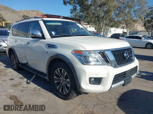 ✅ 2017 Nissan Armada Platinum • VIN: JN8AY2ND9H9009439 • Лот: 44660986. Опубликован ранее на IAAI с пробегом 95 422 миль. Бесплатный доступ к архиву аукционных продаж из США и подробный отчёт об истории автомобиля на DreamBid. Изображение 1.